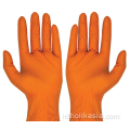 Sarung tangan pemeriksaan medis nitril oranye 9 inci